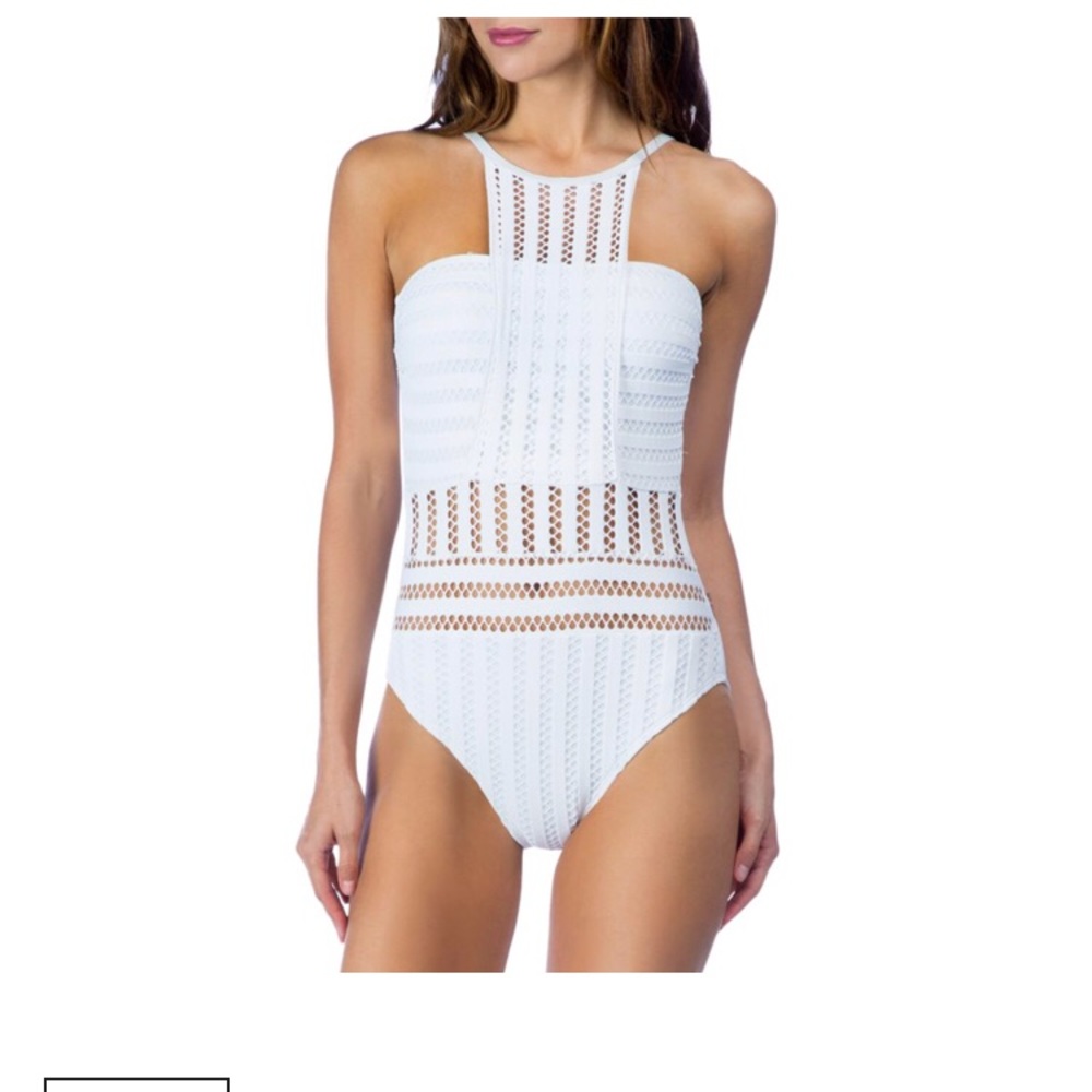 Kenneth Cole High Neck Luxe One Piece.